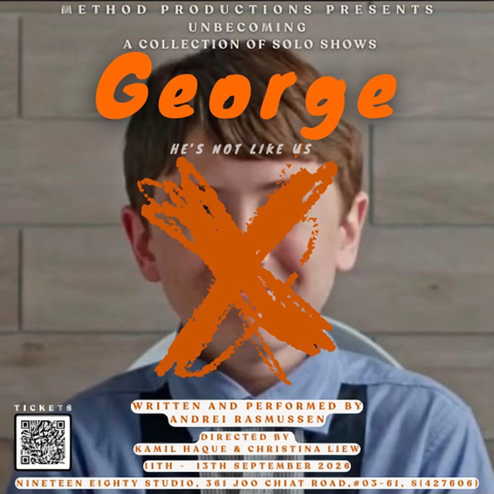 Poster for George, part of Unbecoming, a collection of solo shows